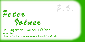 peter volner business card